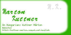 marton kuttner business card