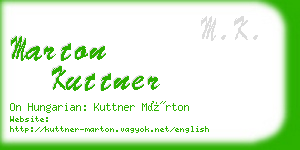 marton kuttner business card